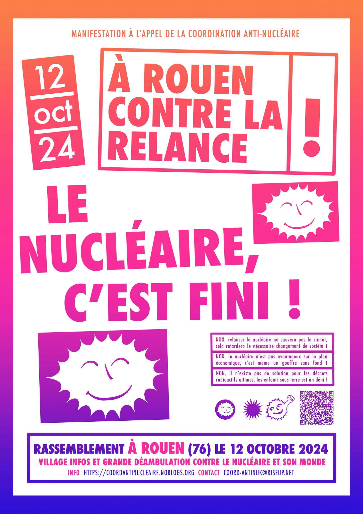Affiche manifestation Rouen 12 octobre 2024